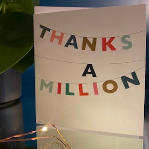 Thank you card - Thanks a million